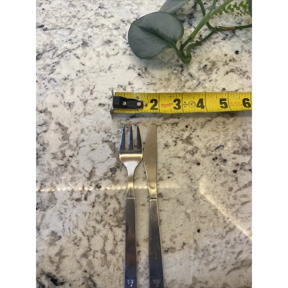 American Airlines Stainless Airplane 2 pc Fork Knife Vintage Silverware Flatware